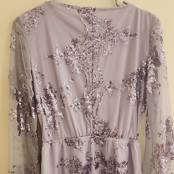 Tea n Cup Lavender Sequin Romper - Picture 4 of 9